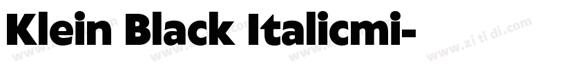 Klein Black Italicmi字体转换